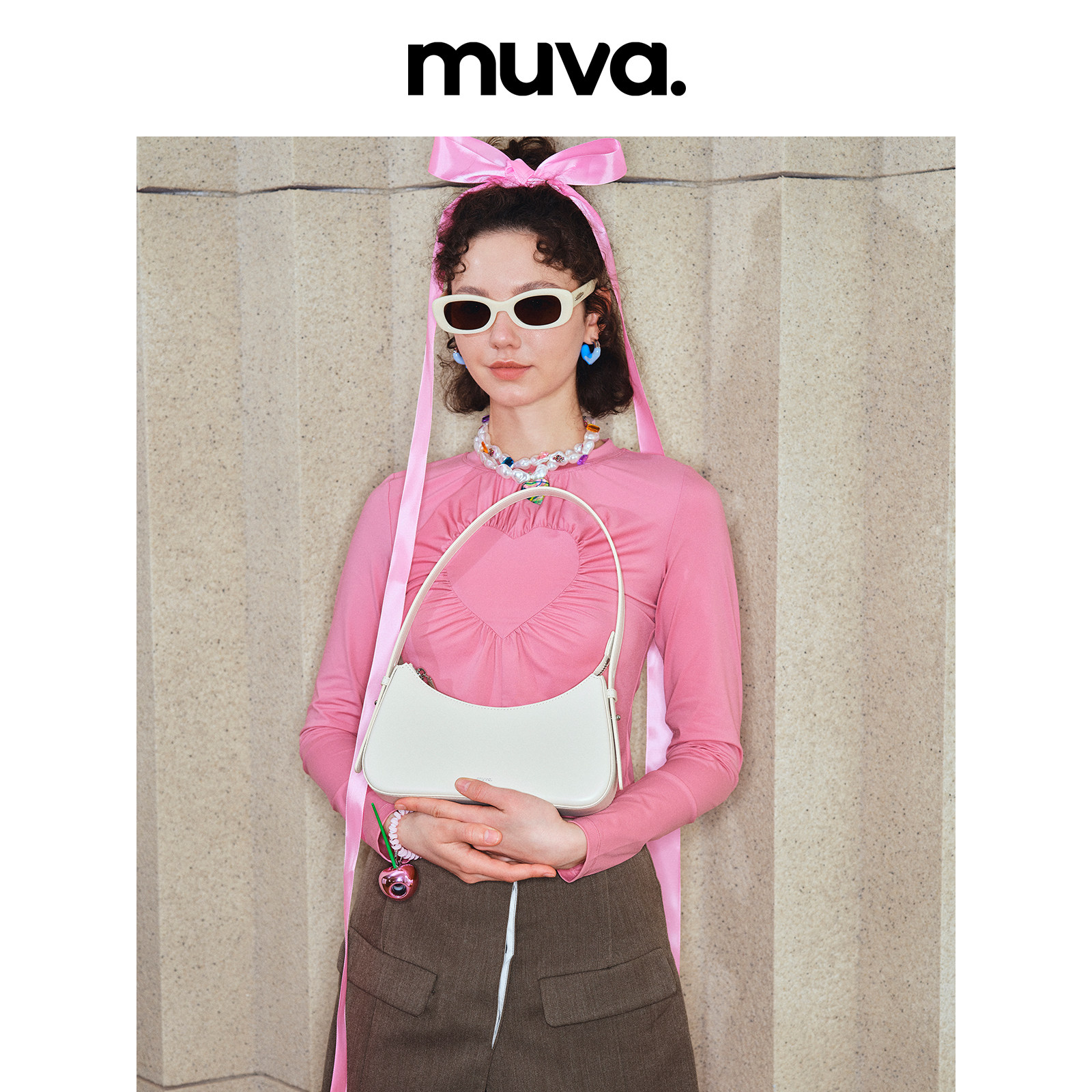 Muva MUVA法式高级感腋下包法棍包包包女2023新款真皮简约百搭单肩包_虎窝淘