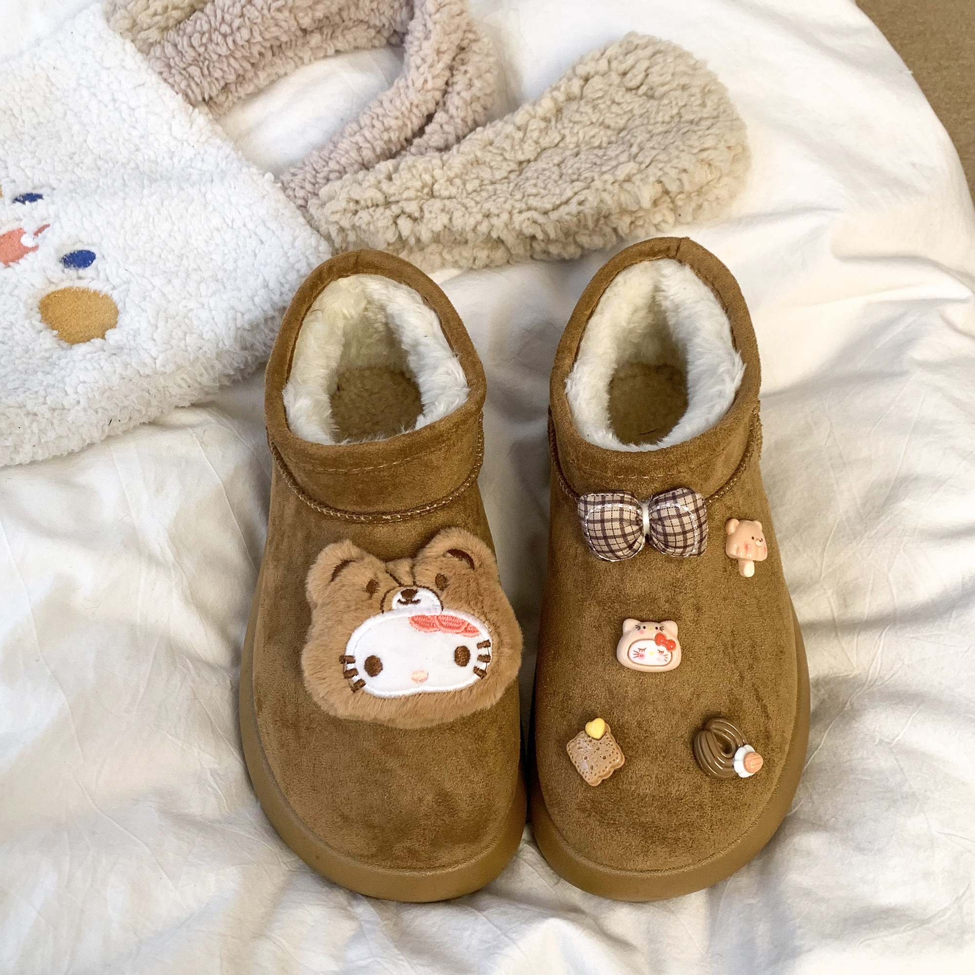 女童雪地靴冬季新款儿童加绒勃肯短靴女孩勃肯面包鞋保暖土豆棉鞋,淘宝优惠券,粉丝福利购,淘宝优惠卷