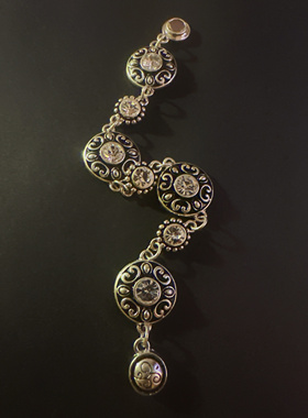 洛可可宫廷雕花复古古典质感吸铁石手链【设计师作品/满百包邮】