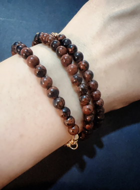 小颗粒天然石颈链项链手链总长48厘米【满百包邮】