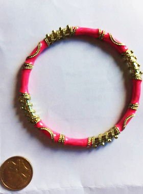 爱在桃花盛开时桃红细独家手镯