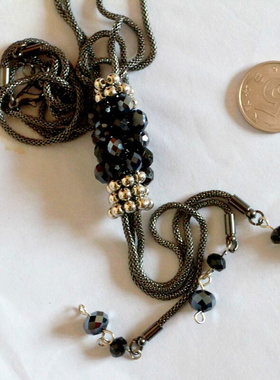 黑色欧美复古独家孤品毛衣链