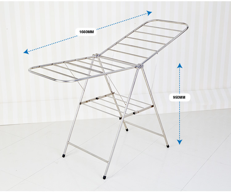 深圳好太太晾衣架落地折叠晾衣架D-2006不锈钢晒衣架晒被架-图1