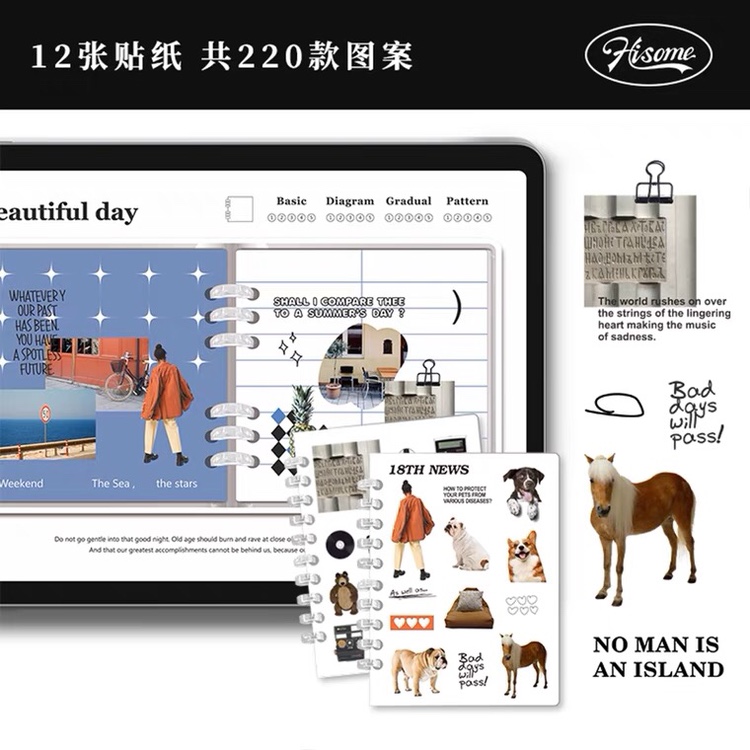 解忧指南系列电子手帐贴纸免抠图案电子素材本 - 图2