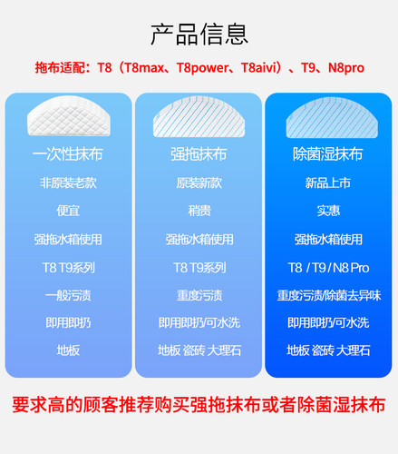 适配科沃斯T8水洗抹布T9超细纤维强拖一次性抹免洗抹布除菌湿抹布 - 图0