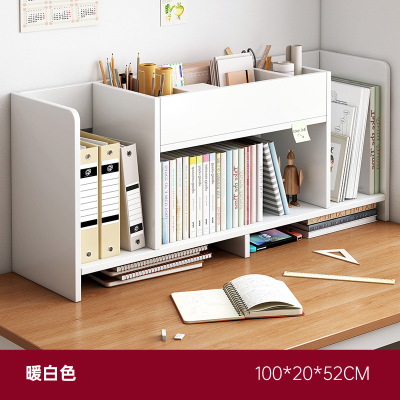 物品架置物架桌子上放的置物架桌面收纳木柜书架办公室多层小书柜-图1