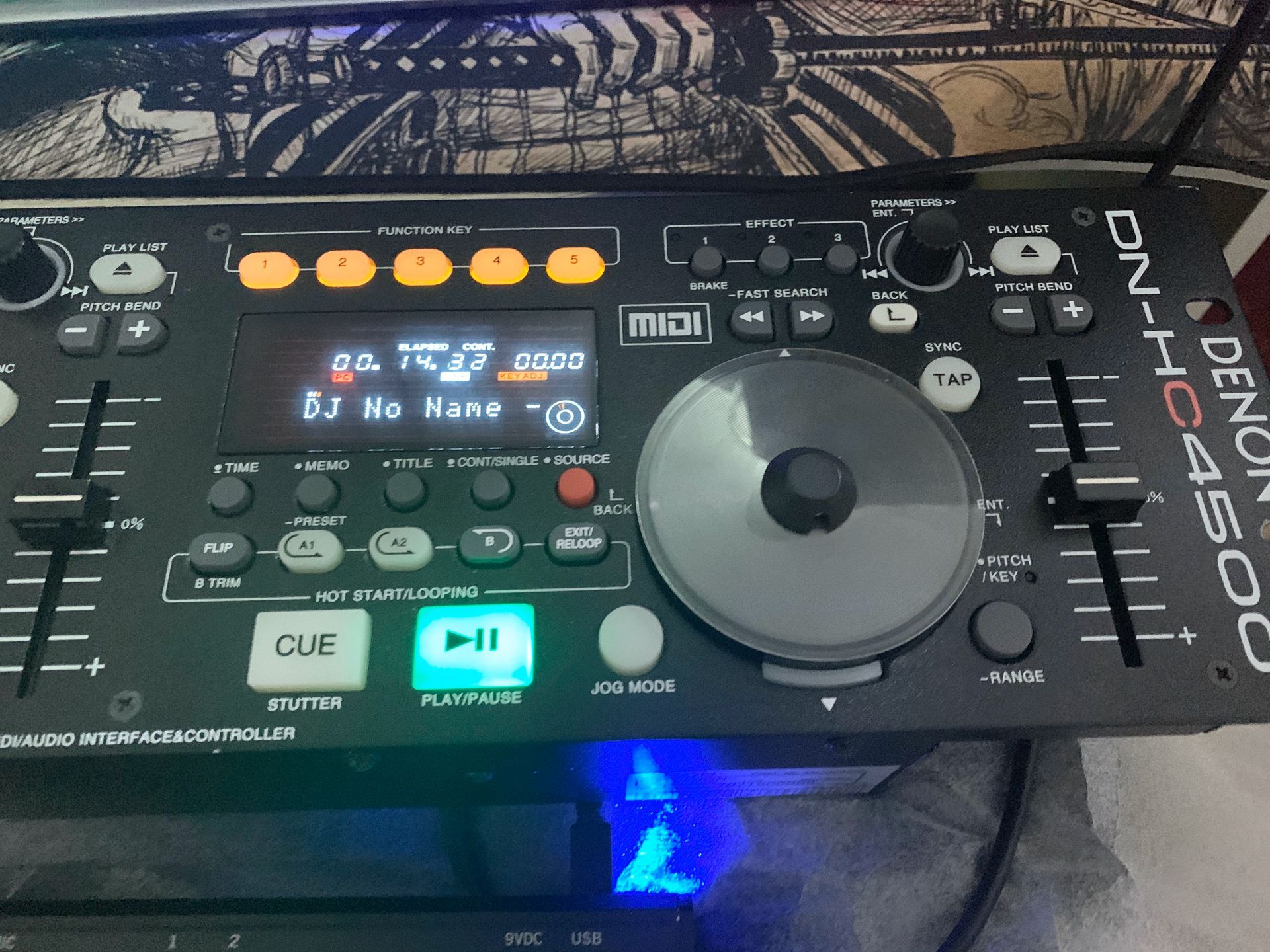 二手dj设备天龙DENON DN-HC4500控制器打碟机一体机加莱恩1声卡 - 图3