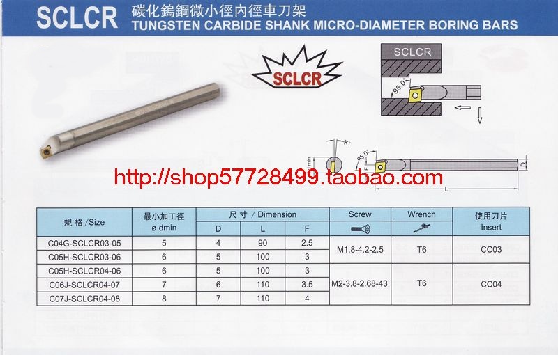 实店现货库存特价/高品质内孔钨钢防震刀杆C06J-SCLCR06-图1