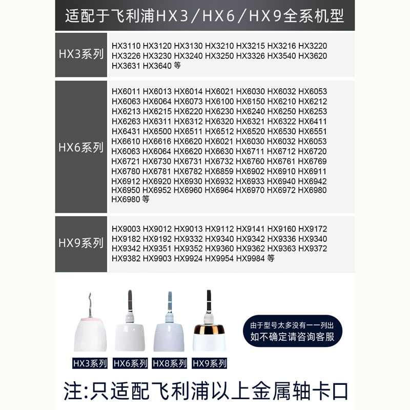 适配飞利浦电动牙刷头hx3210a3220a3230a3240a3250a3320a3650替换 - 图0