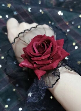 夏季蕾丝暗黑系lolita洛防晒袖套