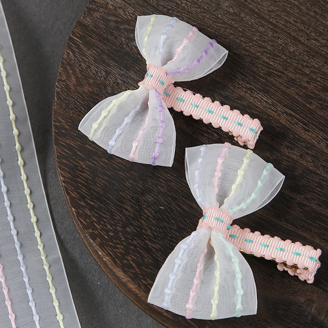 马卡龙彩虹刺绣雪纱带二次元痛包丝带卡通儿童发饰装饰礼盒绑带,淘宝优惠券,粉丝福利购,淘宝优惠卷