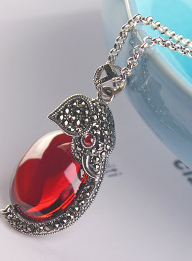 时尚复古泰银高贵挂件项链送礼