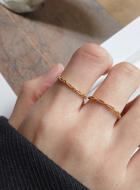 韩版简单款开口情人节新年戒子