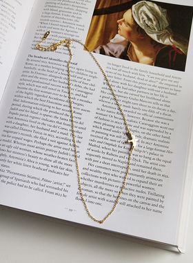 choker韩版纯银镀金短款脖链