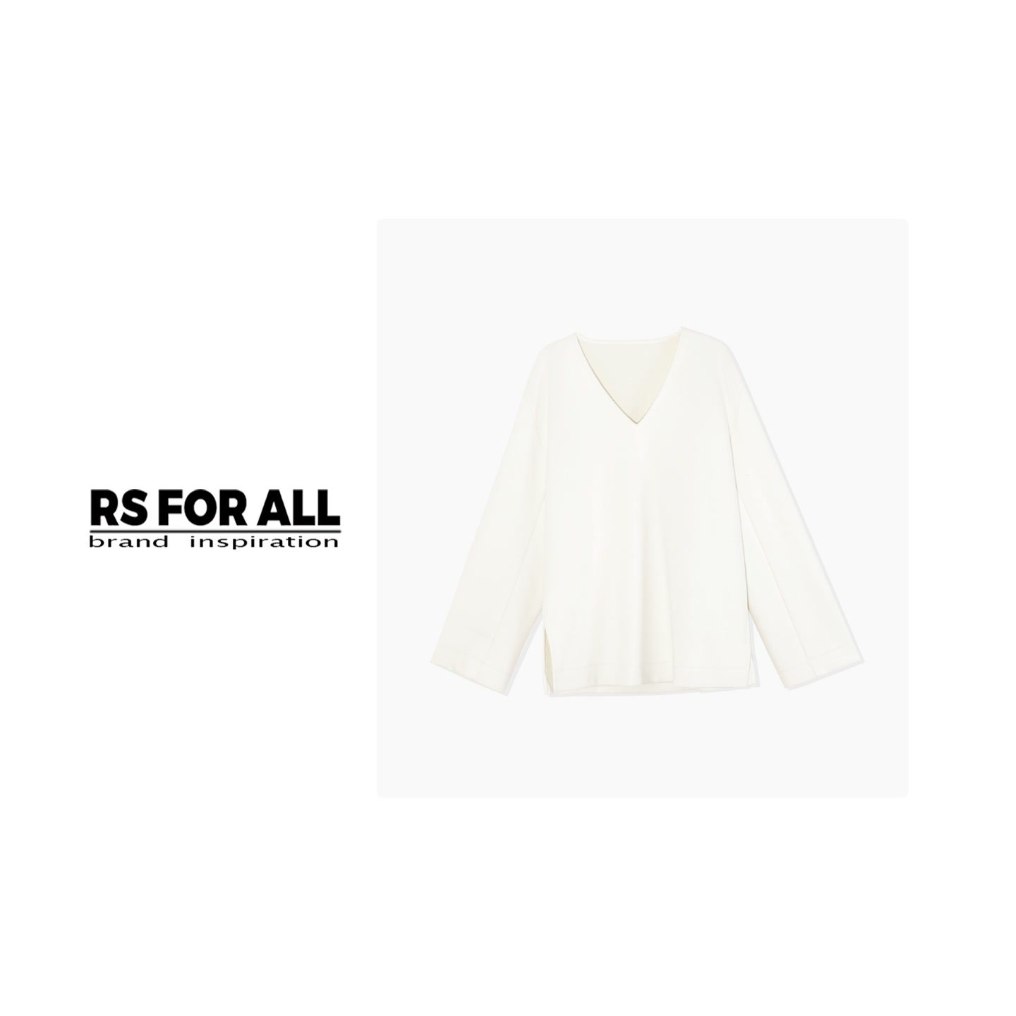 RS FOR ALL  羊毛醋酸简约款V领长袖上衣RSJJ5251,淘宝优惠券,粉丝福利购,淘宝优惠卷