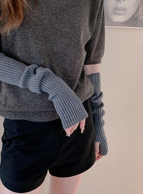 女锦纶保暖手套半指手套