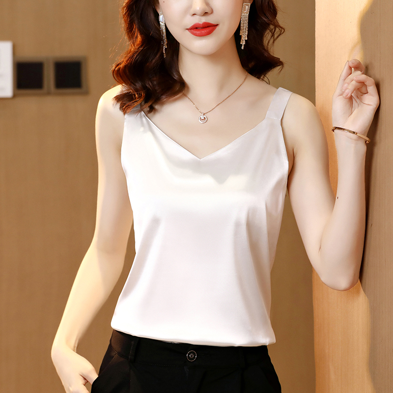 西装内搭真丝醋酸吊带 姿尤魅背心吊带