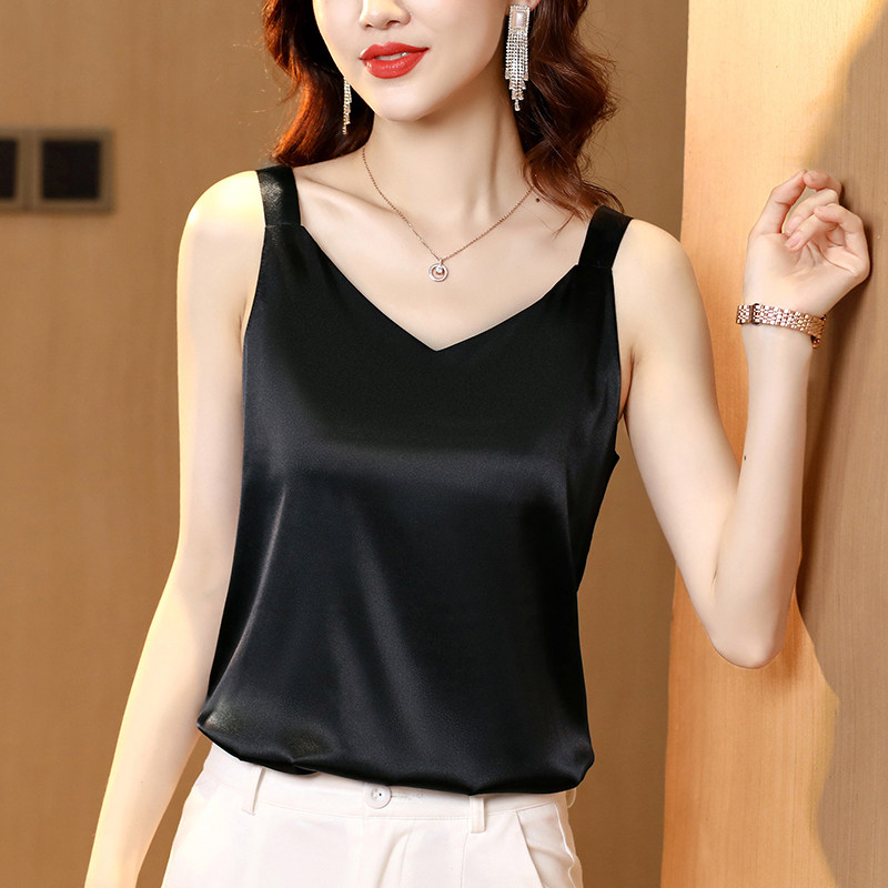 西装内搭真丝醋酸吊带 姿尤魅背心吊带