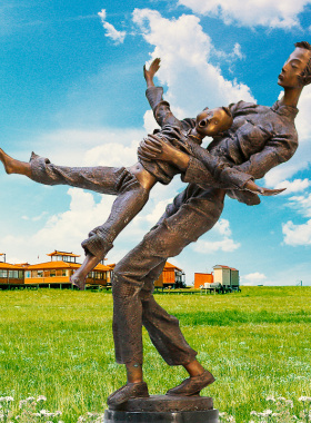 抽象人物铜雕艺术芭蕾舞蹈玻璃钢