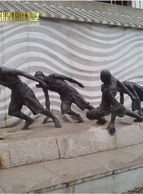 纤夫工人劳动主题精神文化铸铜