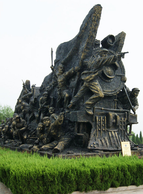 抗战大型景观小品玻璃钢户外