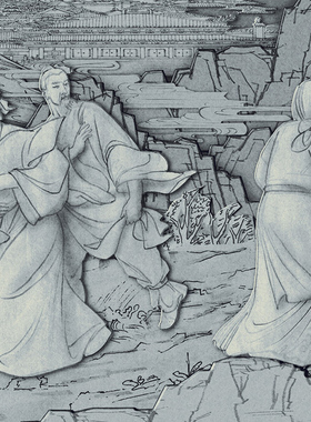 赵氏历史文化浮雕玻璃钢仿铜园林