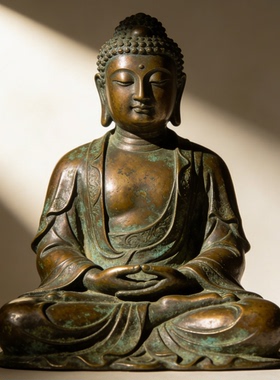 铸铜佛像黄铜金属雕塑户外景区寺庙大型装饰摆件源头信仰主题工厂