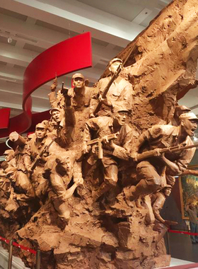 大型军人群雕解放战争文化铸铜