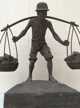 煤矿工人物户外玻璃钢雕塑艺术