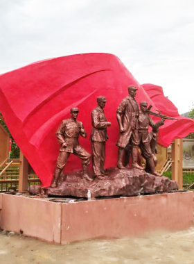 红军长征主题玻璃钢仿铜园林文化