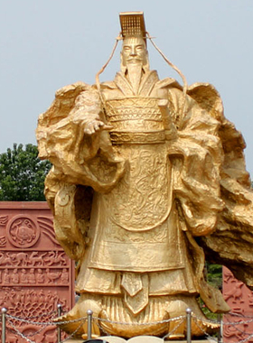 古代历史名人秦始皇帝王嬴政铸铜人物雕塑户外大型广场城市摆件