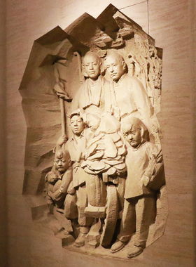 军民抗战浮雕博物馆玻璃钢仿铜