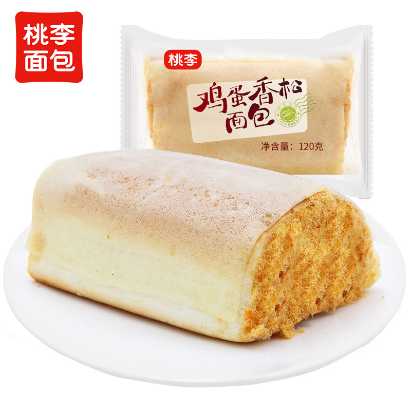 桃李鸡蛋营养香松面包600g