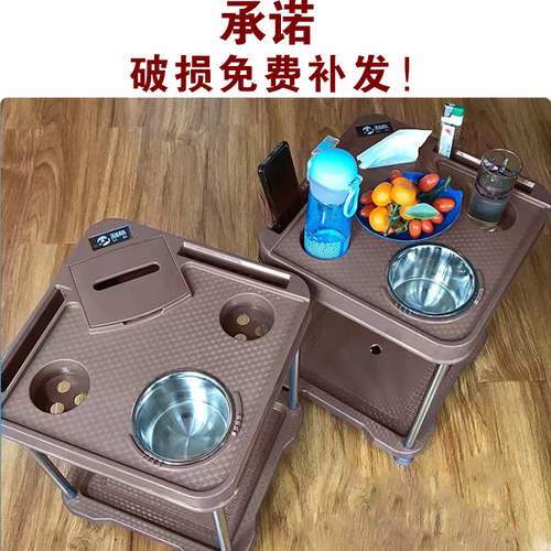 麻将机茶几麻将桌麻将馆棋牌室塑料茶几烟灰缸茶水架杯托配件两用 - 图2
