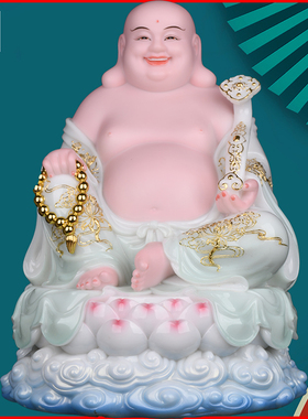 天润莲花全堂佛如来佛祖观世音菩萨地藏王笑佛弥勒佛药师三宝摆件