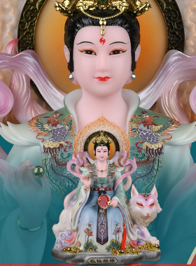 树脂胡家太奶胡娘娘九尾胡九姐胡九姑娘胡秀英掌堂教主神像摆件重