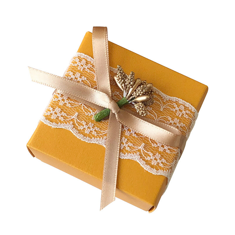 则礼 简约蝴蝶结喜糖盒 婚礼盒子韩式结婚礼盒白绿色免折叠空盒