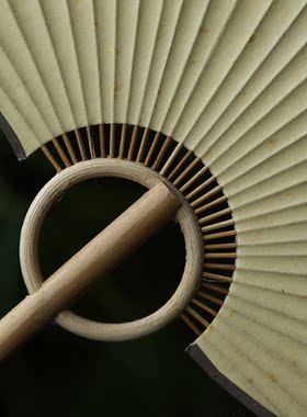 清仓中式复古空白宣纸团扇纸扇