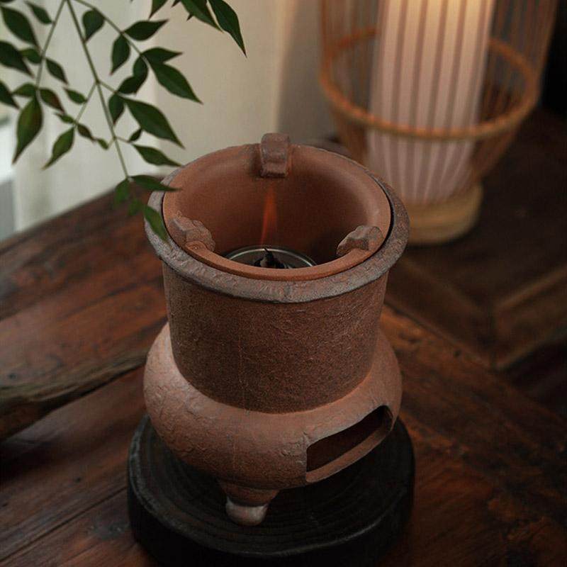 中式复古围炉煮茶粗陶老岩泥炭炉功夫茶具风炉家用户外便携煮茶炉,淘宝优惠券,粉丝福利购,淘宝优惠卷