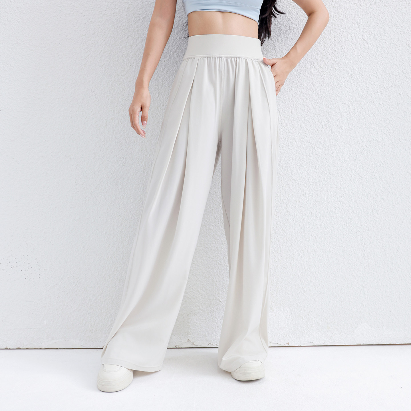 九麦一品高腰显瘦运动长裤女透气垂感直筒阔腿裤宽松休闲瑜伽健身,淘宝优惠券,粉丝福利购,淘宝优惠卷