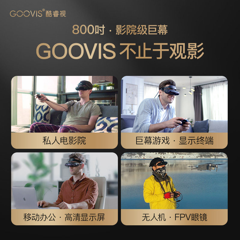 goovis pro头戴影院非vr 3d 4k显示器 goovis酷睿视智能眼镜/VR设备