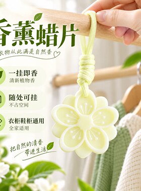 下姜栀子香薰蜡片持久留香衣柜家用高级感香氛卧室衣橱空气清新