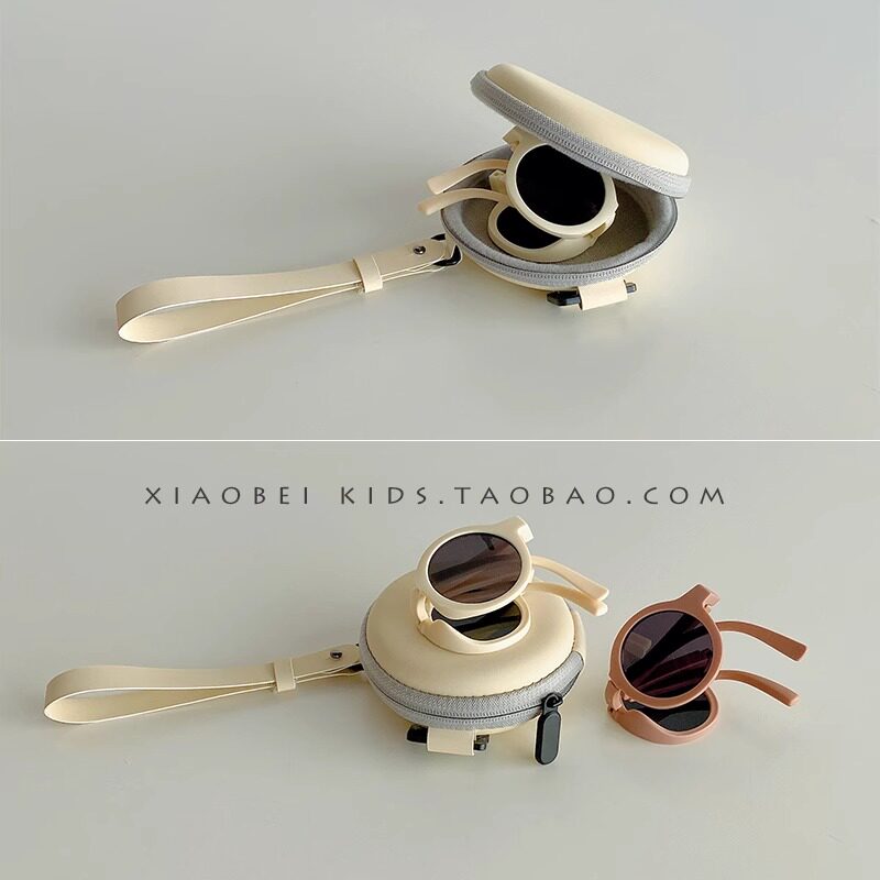 儿童墨镜可折叠太阳镜男童夏季防紫外线女童防晒眼镜宝宝遮阳镜潮