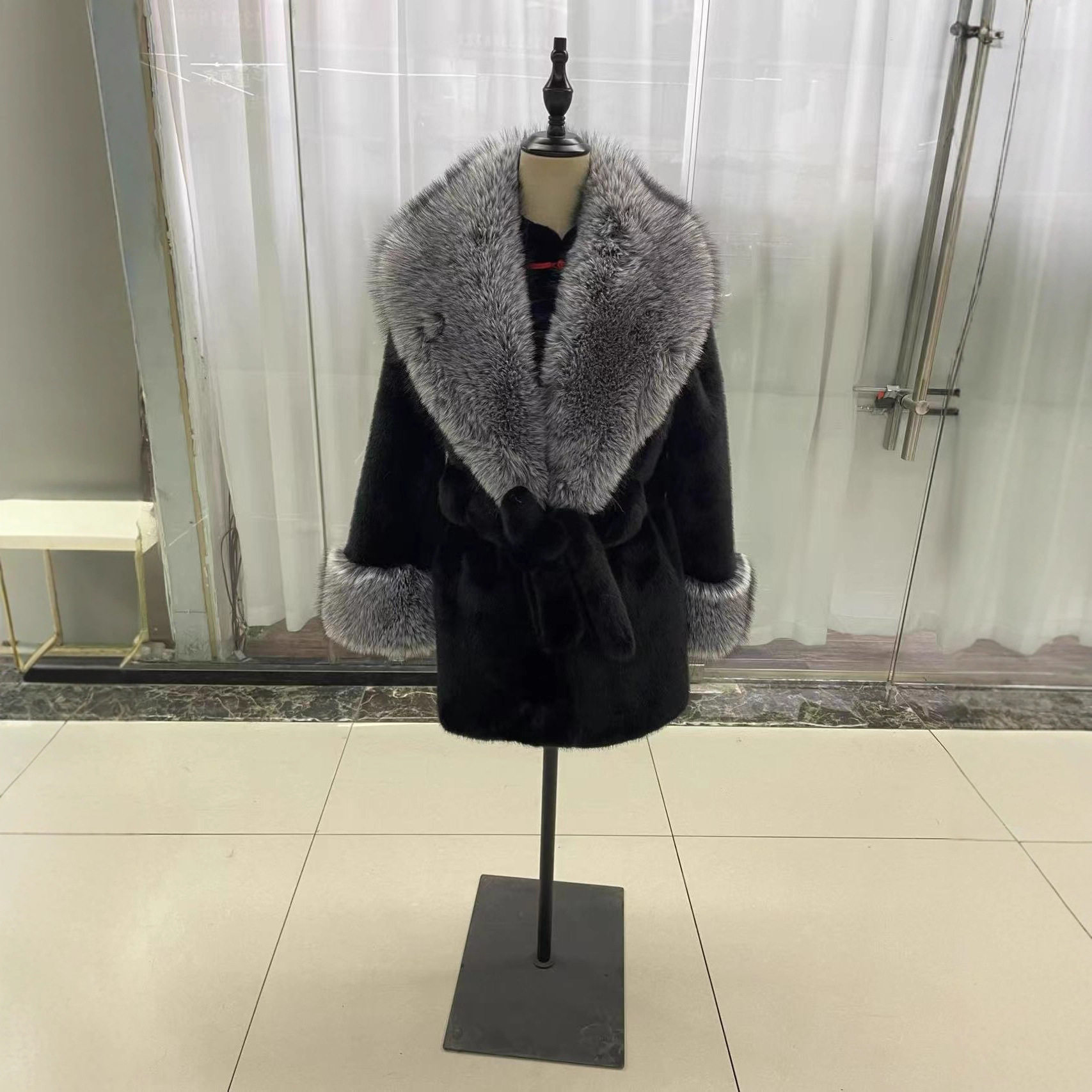 新款中长款狐狸毛皮毛一体秋冬水貂保暖气质皮草外套,淘宝优惠券,粉丝福利购,淘宝优惠卷