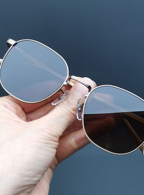 万年龟纯钛墨镜男复古偏光茶色