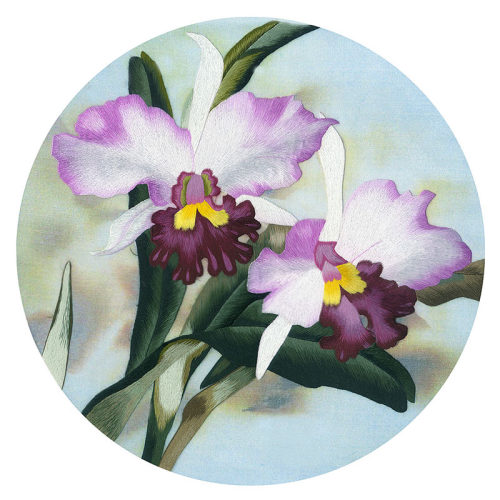 名古绣艺 苏绣刺绣diy套件初学手工装饰画绣花材料包带针脚鸢尾花 - 图3
