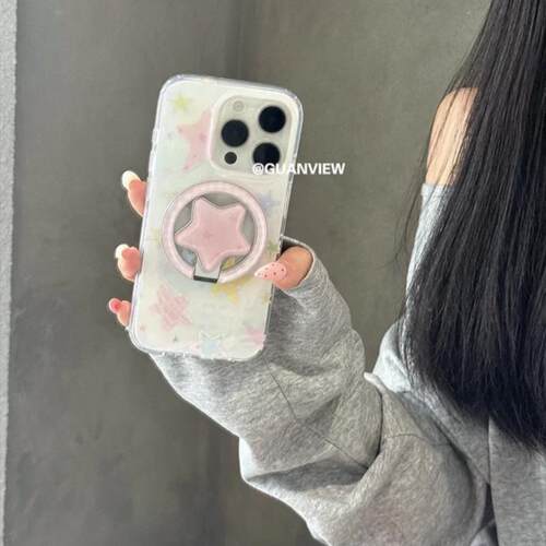 磁吸支架适用三星S25ultra/24/Note20/36油画彩色星星A16折叠S20手机壳A22/23+A71女款S9+S21fe软54/56国际版 - 图1
