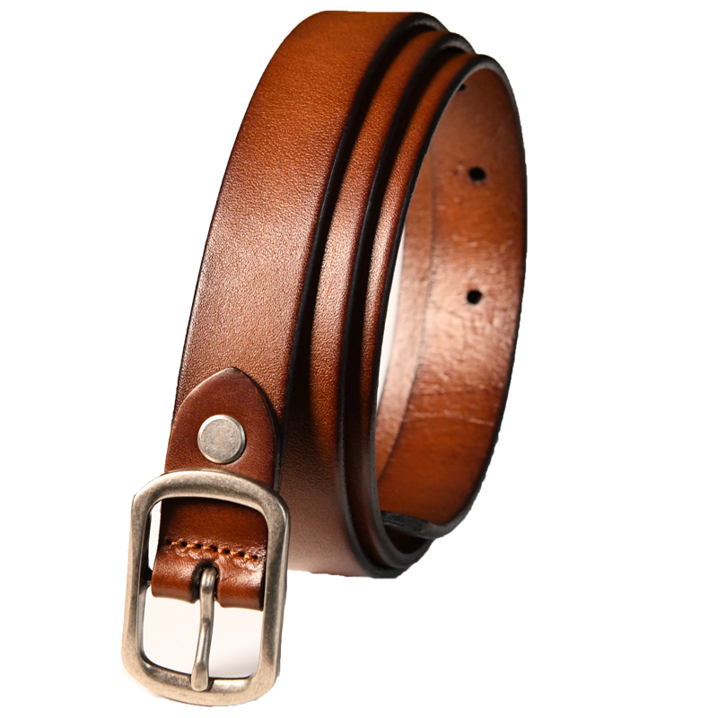 新款头层牛皮女士真皮皮带简约百搭纯皮针扣腰带休闲牛仔西裤耐用 - 图3