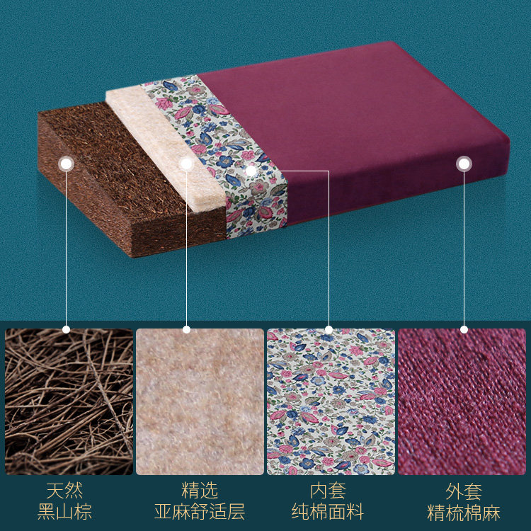 正念加厚款定制款镶色加厚天然山棕禅修垫打坐垫拜佛垫忏拜垫蒲团