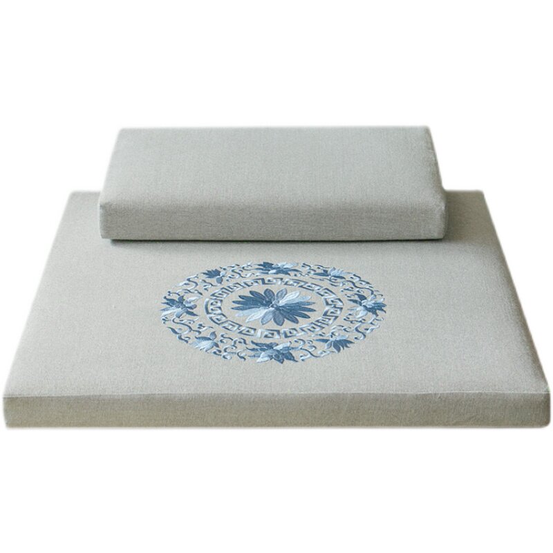 正念苏绣禅修打坐垫加厚跪拜垫莲花跪垫家用冥想垫榻榻米四季蒲团